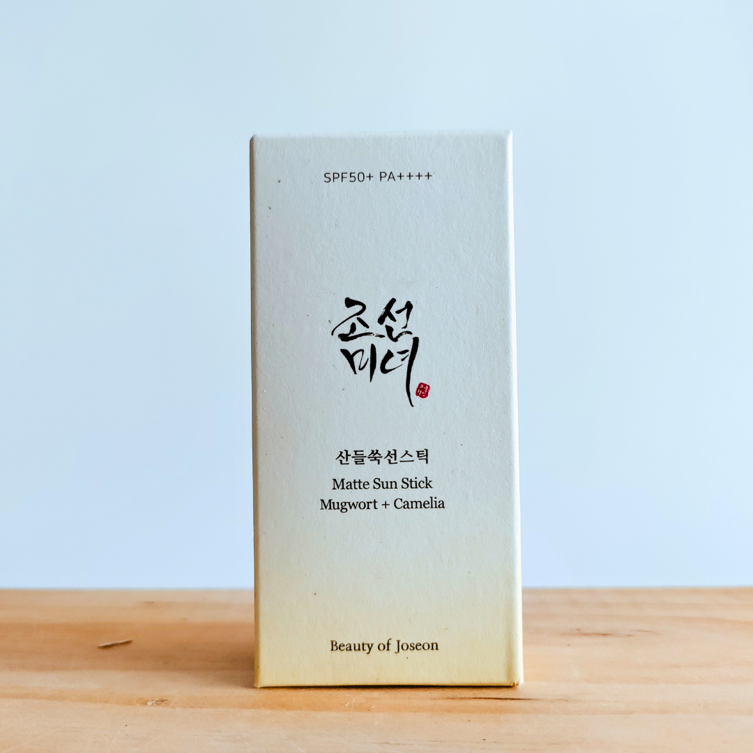 Beauty of Joseon Mugwort + Camelia Matte Sun Stick SPF50+ PA++++ 18g front of box