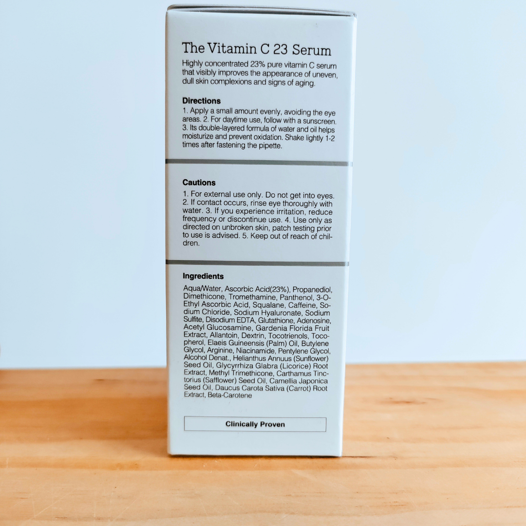 COSRX The Vitamin C 23 Serum 20ml ingredients and instuctions