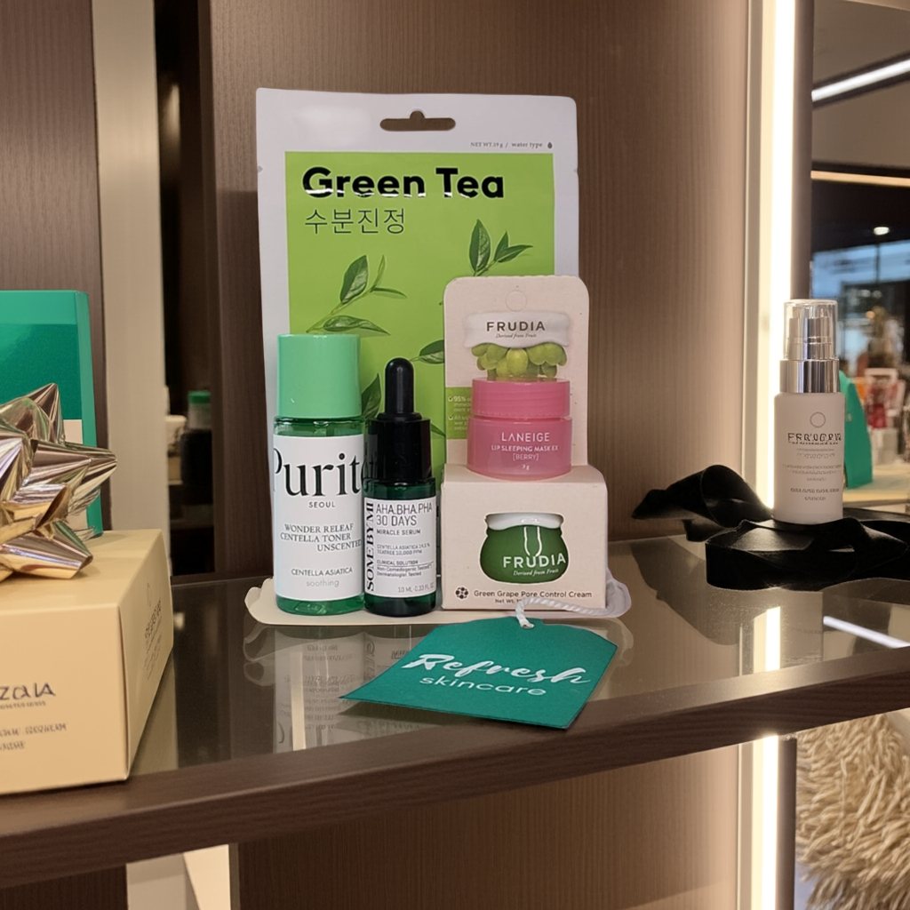 K-Beauty Purifying Gift Set on a shelf.