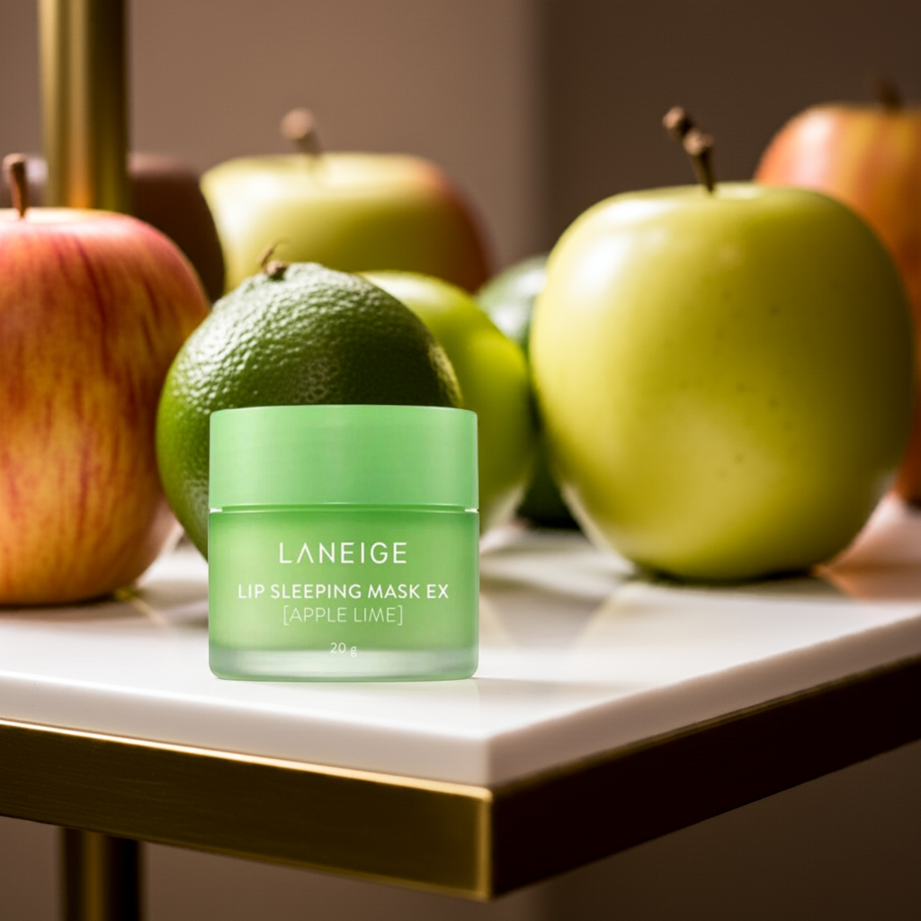 Laneige Lip Sleeping Mask EX Apple Lime 20g on a shelf
