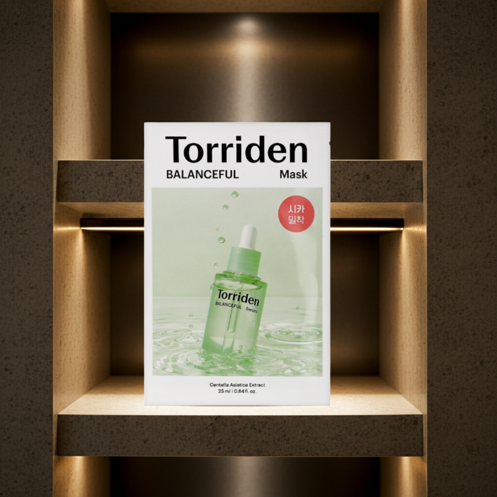 Torriden Balanceful Cica Sheet Mask 27ml on a shelf