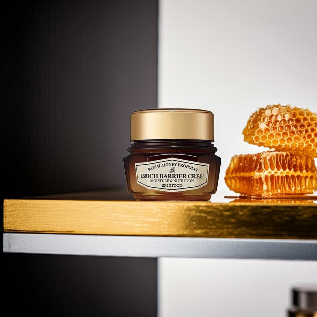 SKINFOOD Royal Honey Propolis Enrich Barrier Cream 63ml on a shelf