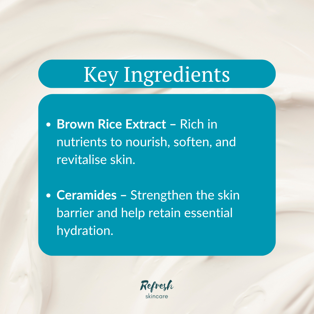 Coxir Brown Rice Ceramide Sunscreen SPF50+ PA+++ 50ml key ingredients. 