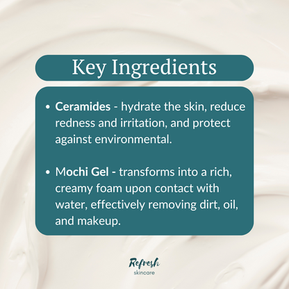 Tonymoly Wonder Vegan Label Ceramide Mochi Gel Foam 180g key ingredients. 