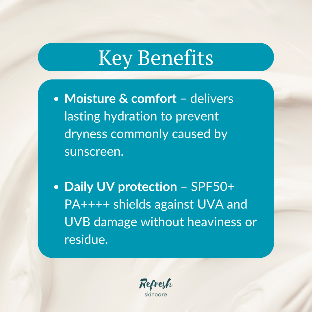 Round Lab Birch Juice Moisturizing Sunscreen SPF 50+ PA++++ 50ml key benefits.