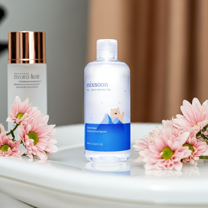 Mixsoon Glacier Water Hyaluronic Acid Serum 300ml on a shelf