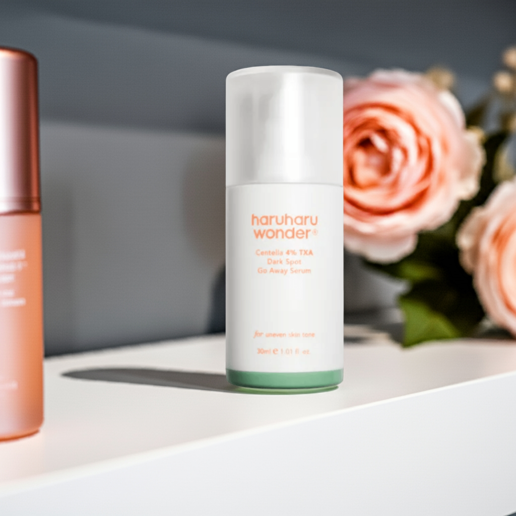 Haruharu Wonder Centella 4% TXA Dark Spot Go Away Serum 30ml on a shelf