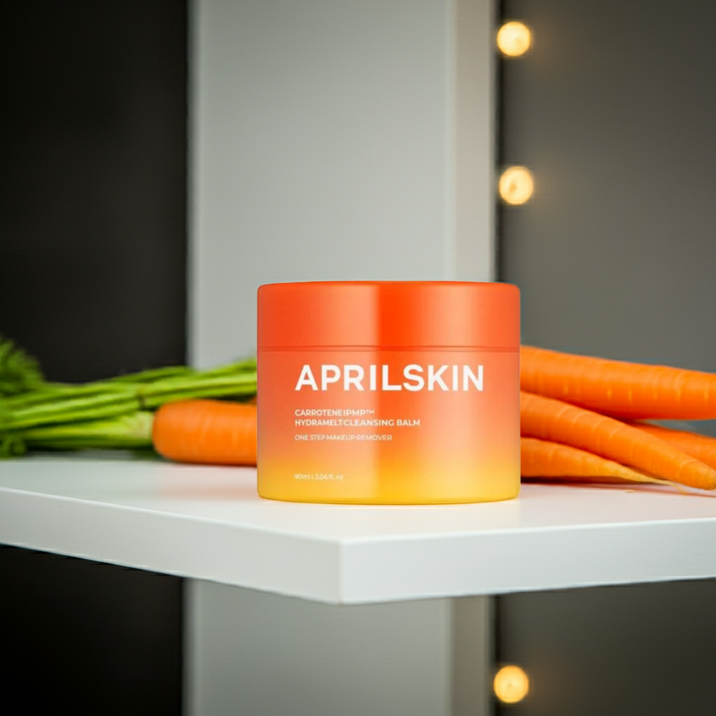 APRILSKIN Carrotene IPMP Hydramelt Cleansing Balm 90ml on a shelf