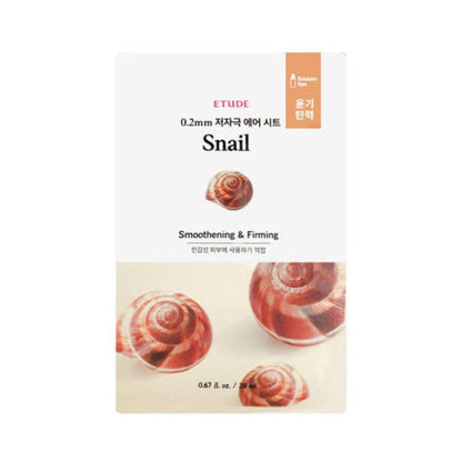 Etude 0.2 Therapy Air Mask Renewal Snail 27g K-Beauty Korean Skincare UK