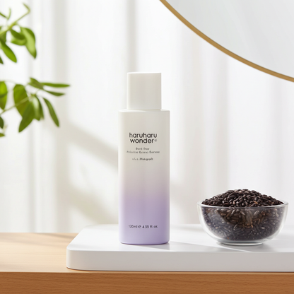 Haruharu Wonder Black Rice Probiotics Barrier Essence 120ml on a shelf