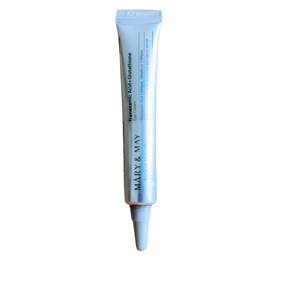 mary&may tranexamic acid glutathione eye cream mini Mary & May, Cream, 1.05 oz, Glutathione, EWG Green Grade, Brightening 000ppm of tranexamic acid and glutathione Mary & May Tranexamic Eye