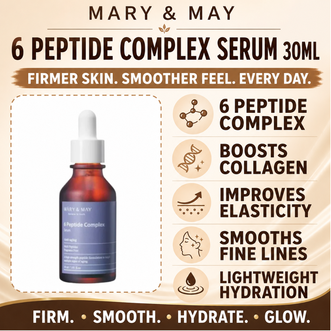 Mary & May 6 Peptide Complex Serum 30ml benefits