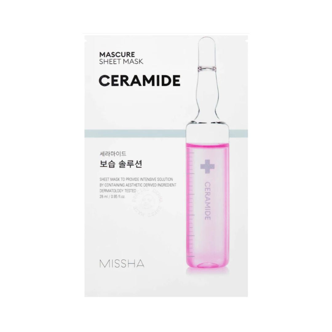 Missha Mascure Moisture Barrier Solution Sheet Mask Ceramide K-beauty Korean Skincare UK