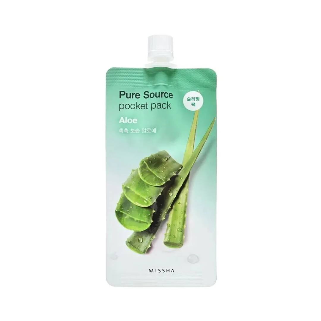 Missha Pure Source Pocket Sleeping Mask Aloe 10ml Korean Skincare K-beauty UK