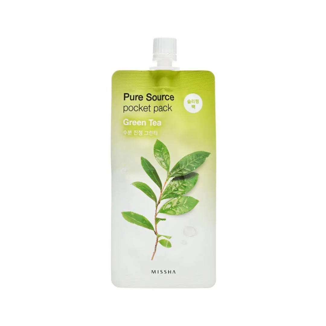 Missha Pure Source Pocket Sleeping Mask Green Tea 10ml Korean Skincare K-beauty UK