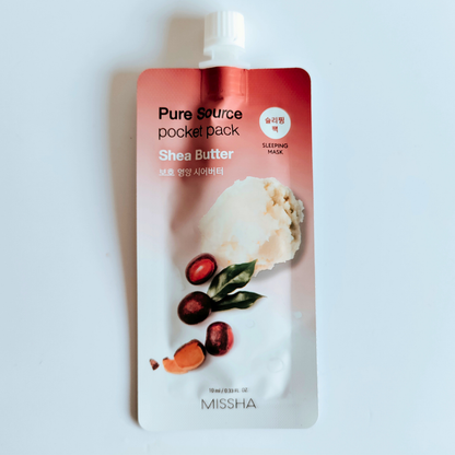 Missha Pure Source Pocket Sleeping Mask Shea Butter 10ml single pack