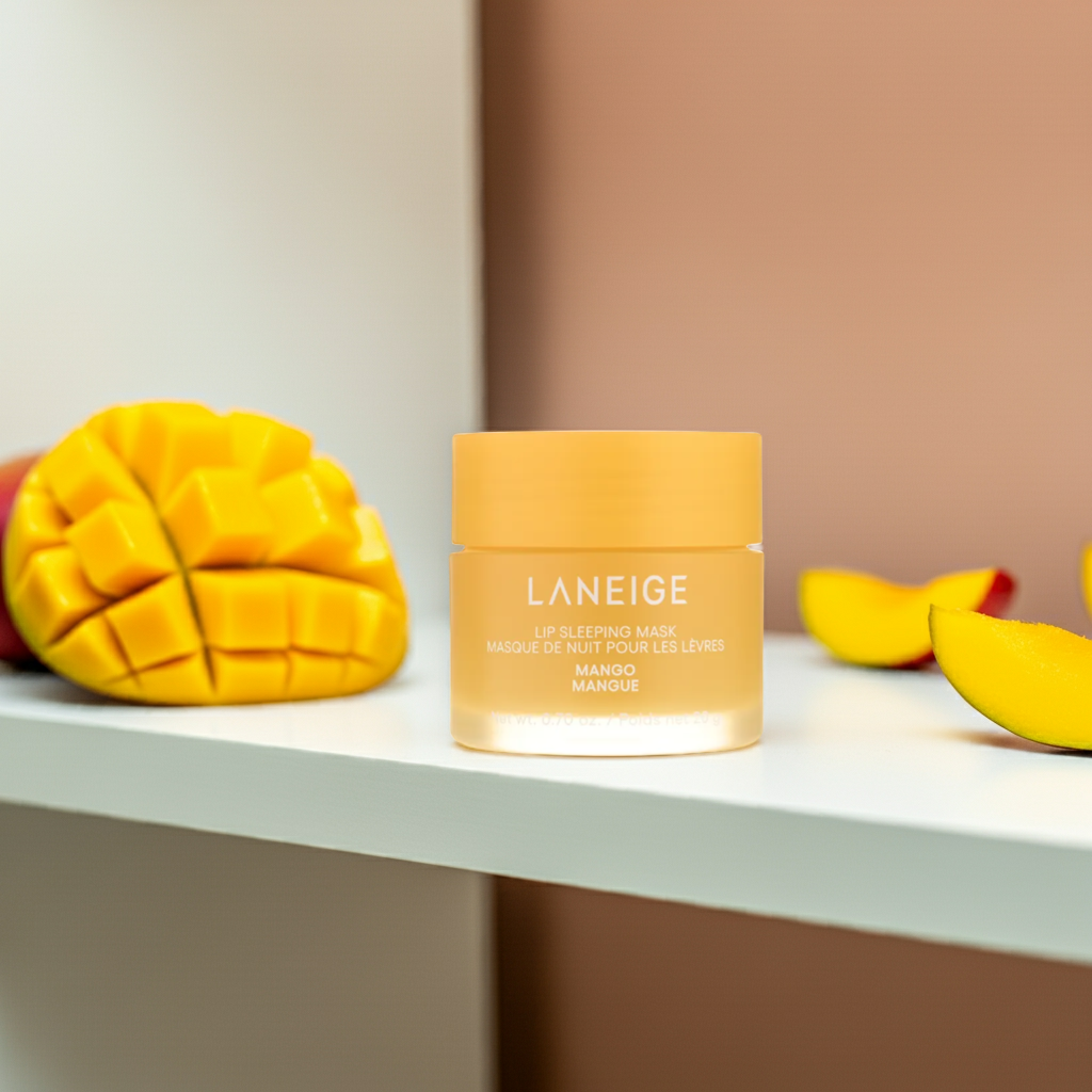 Laneige Lip Sleeping Mask Mango 20g on a shelf