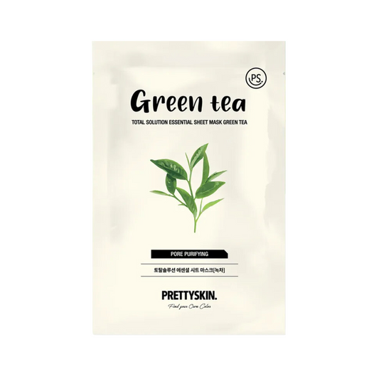 Pretty Skin Total Solution Essential Sheet Mask Green Tea 29g UK