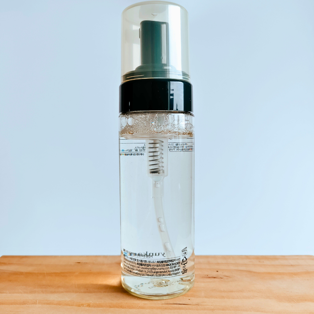 Pyunkang Yul Calming Low pH Foaming Cleanser 150ml back of bottle