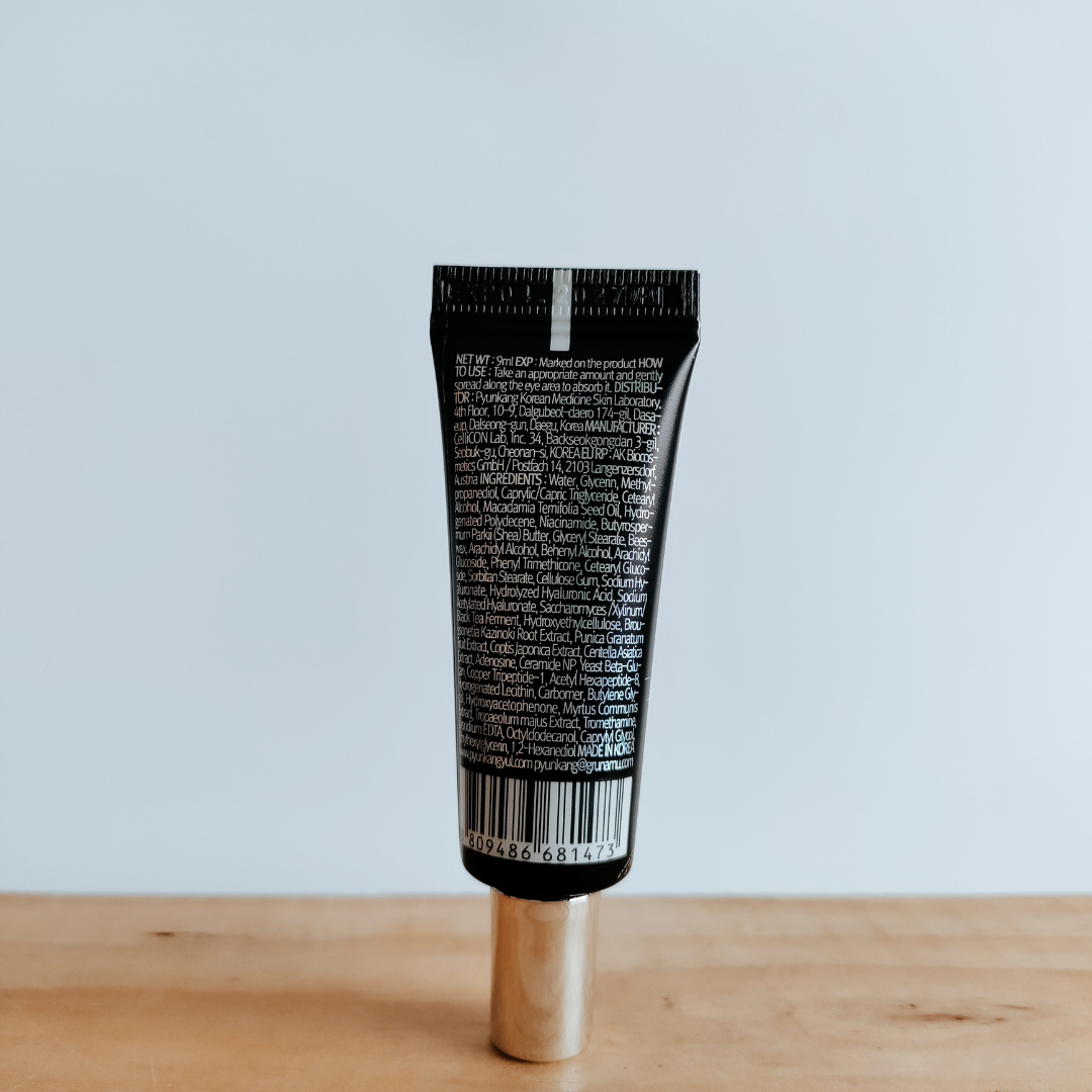 Pyunkang Yul Black Tea Time Reverse Eye Cream Mini 9ml back of tube