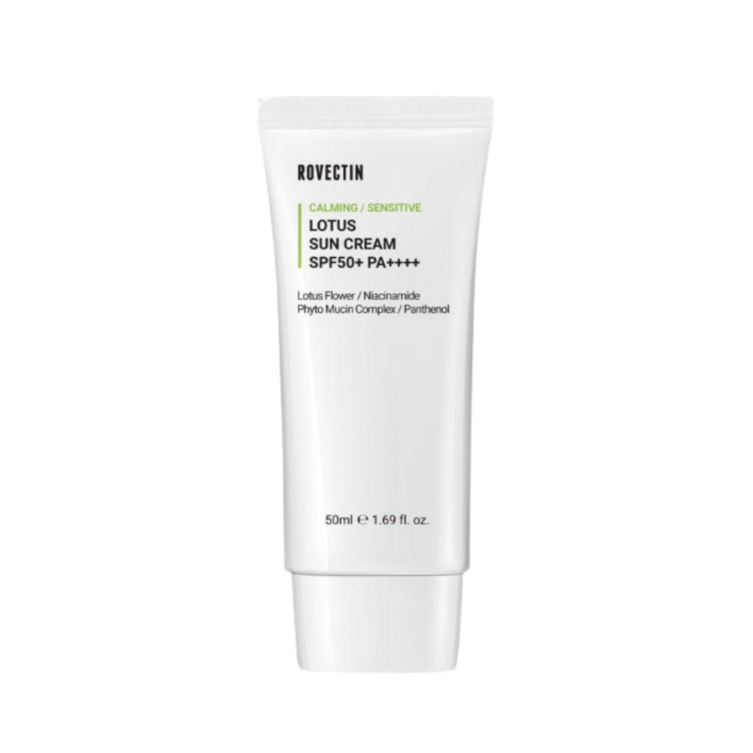 Rovectin Calming Lotus Sun Cream SPF50+ PA++++ 50ml available in the UK