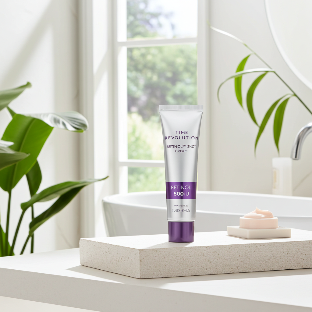 Missha Time Revolution Retinol 500 Shot Cream on a shelf