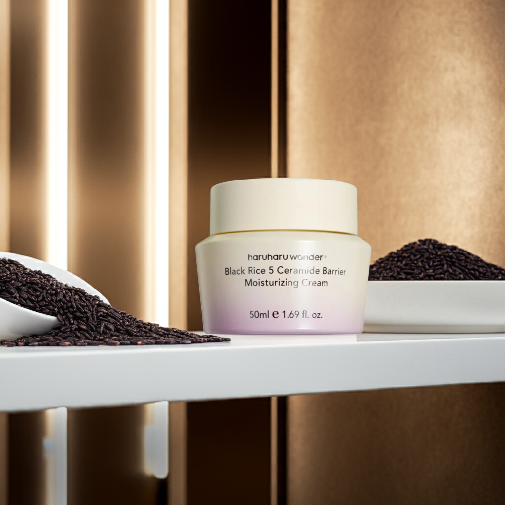 Haruharu Wonder Black Rice 5 Ceramide Barrier Moisturizing Cream 50ml on a shelf