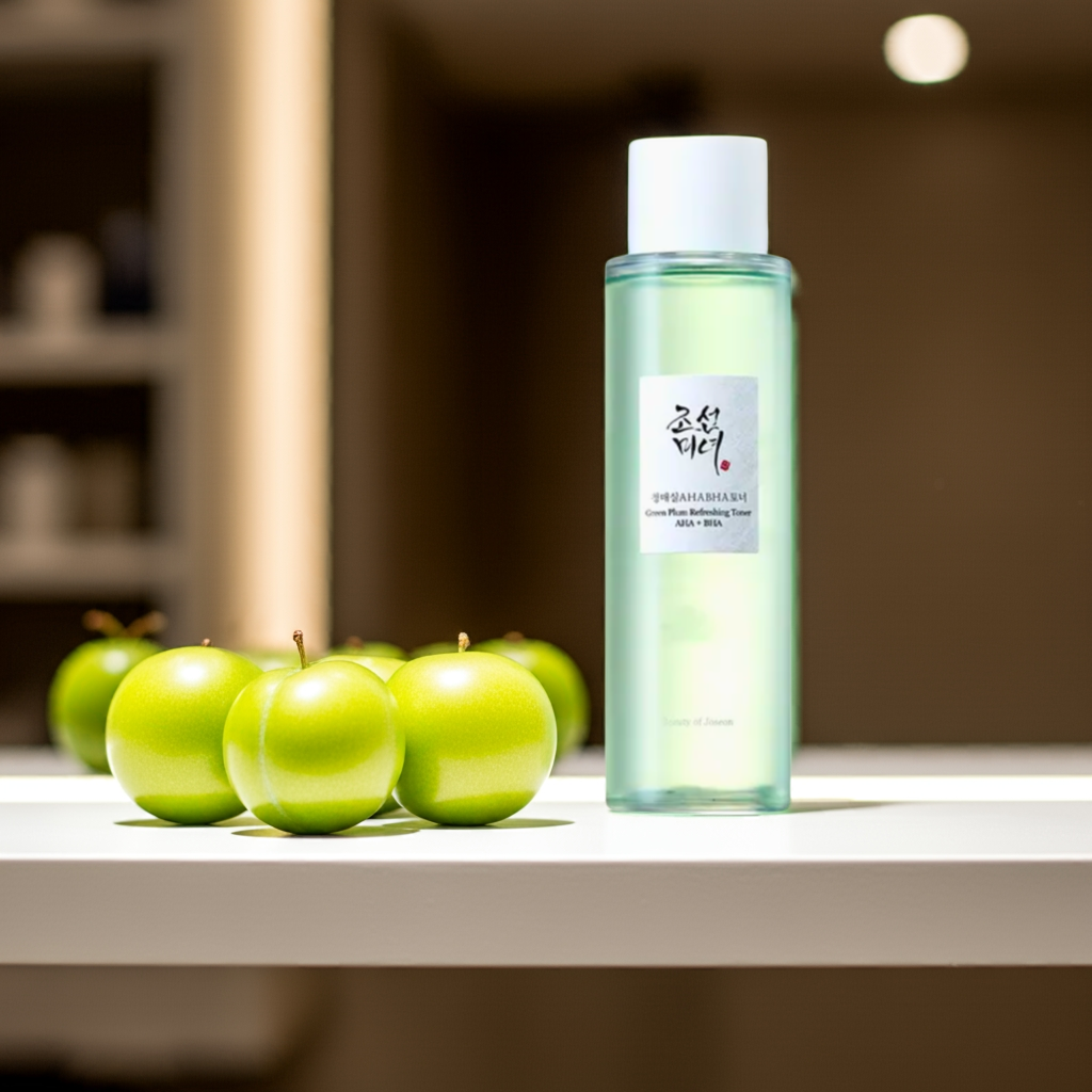 Beauty of Joseon Green Plum Refreshing Toner AHA + BHA 150ml on a shelf