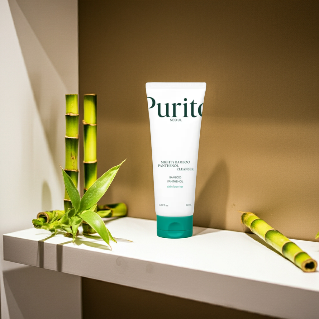 Purito Seoul Mighty Bamboo Panthenol Cleanser 150ml on a shelf