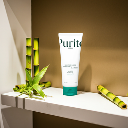 Purito Seoul Mighty Bamboo Panthenol Cleanser 150ml on a shelf