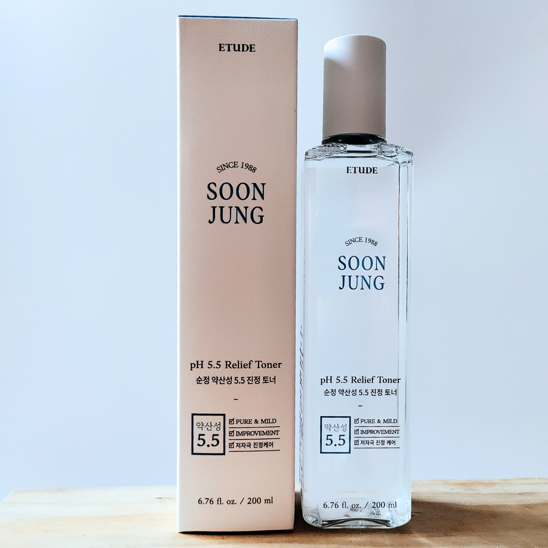 Etude Soon Jung pH 5.5 Relief Toner 200ml with packaging