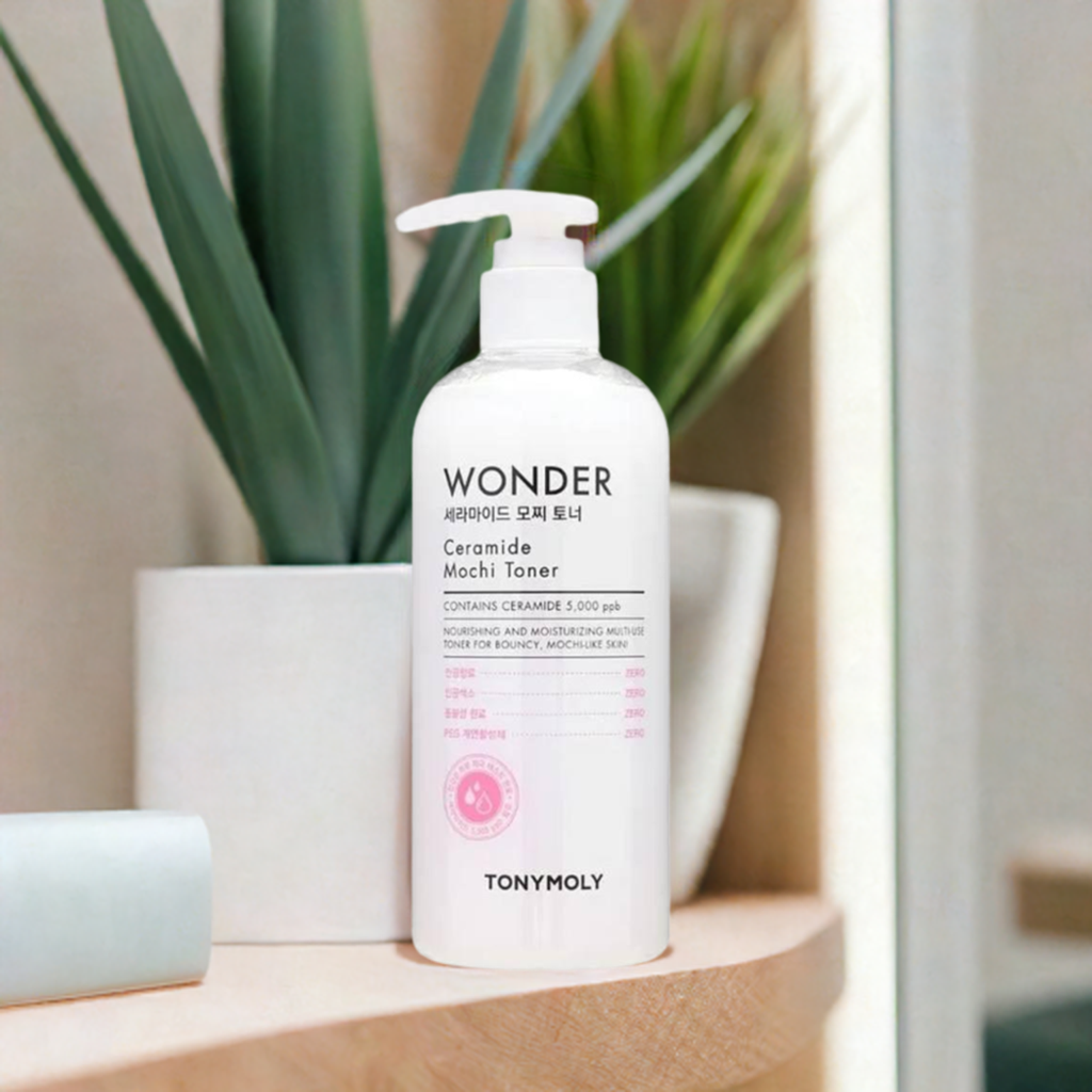 Tonymoly Wonder Ceramide Mochi Toner 300ml - Pump Version - Lifestyle