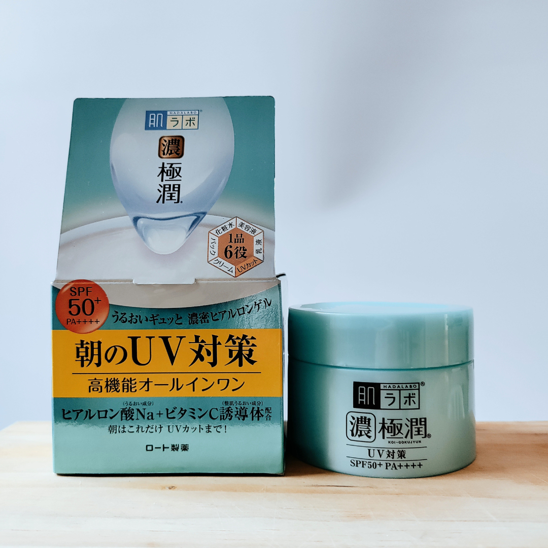 Hada Labo Koi-Gokujyun UV White Gel SPF 50+ PA++++  90gm packaging