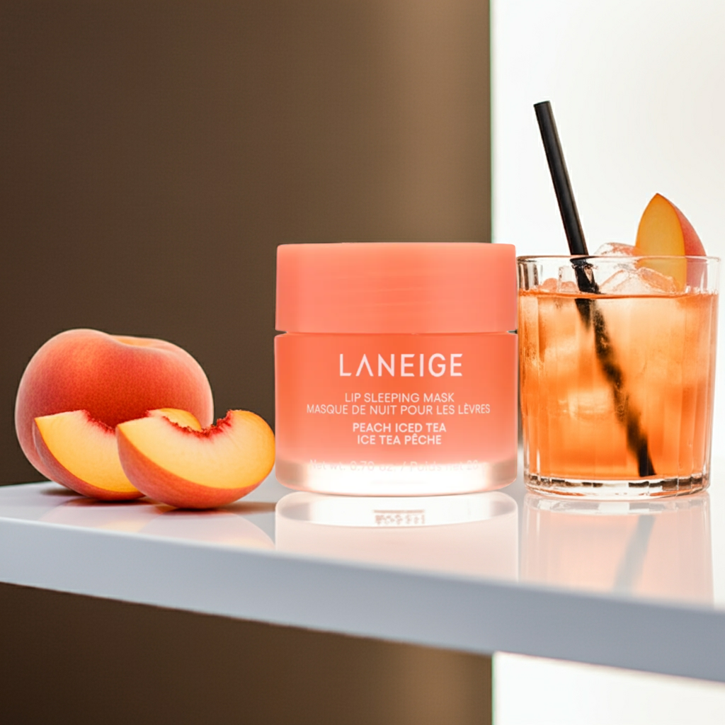Laneige Lip Sleeping Mask Peach Ice Tea 20g on a shelf