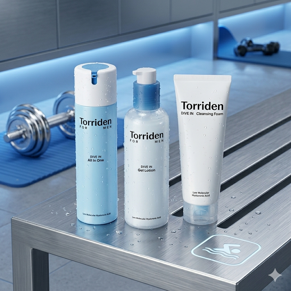 Korean skincare for me at the gym