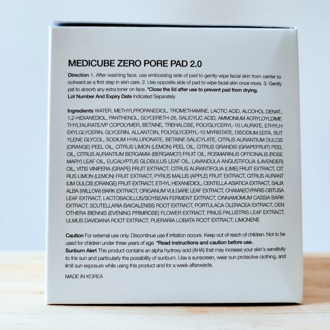 Medicube Zero Pore Pad 2.0 70 Pads instructions