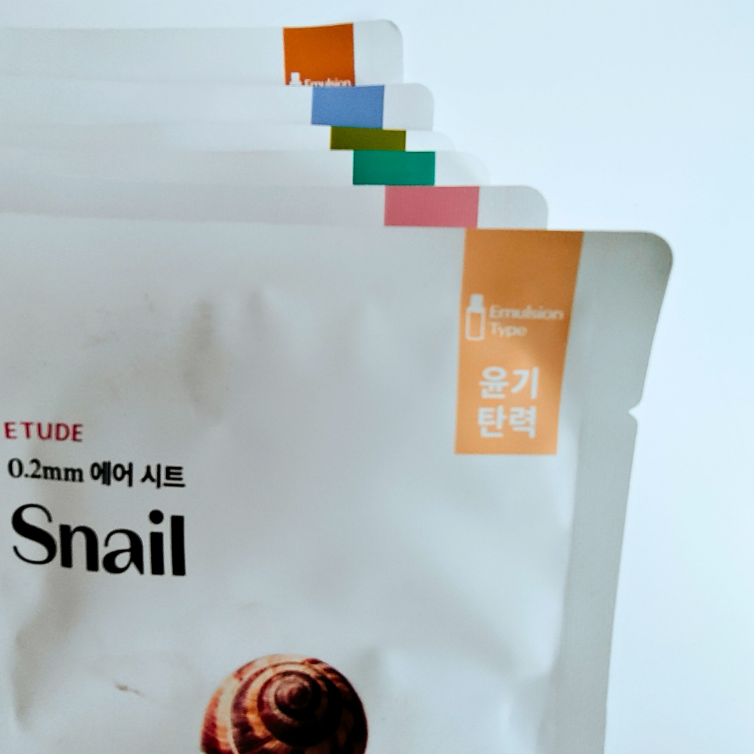 Etude 0.2 Therapy Air Sheet Mask Renewal Snail 27g emulsion type mask