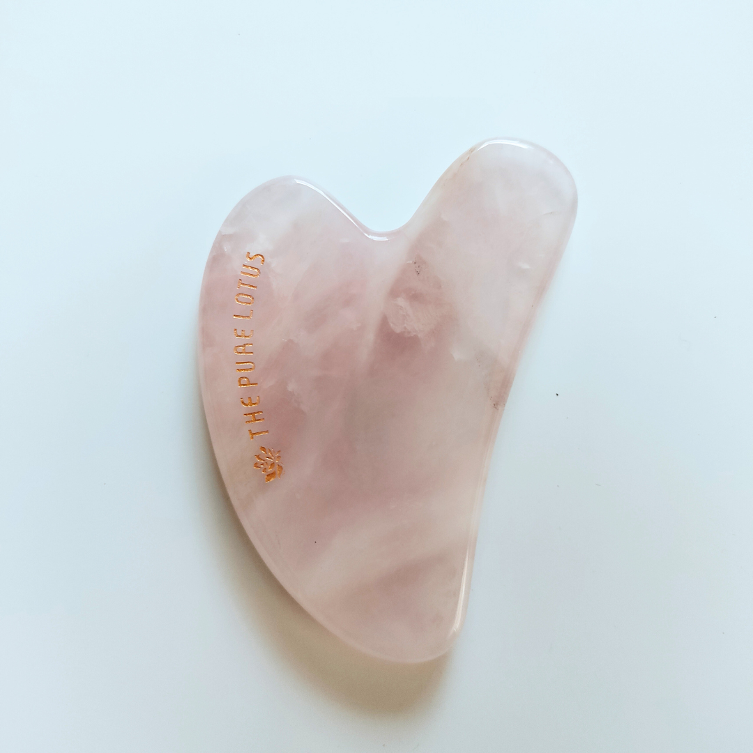 The Pure Lotus Rose Quartz Gua Sha front