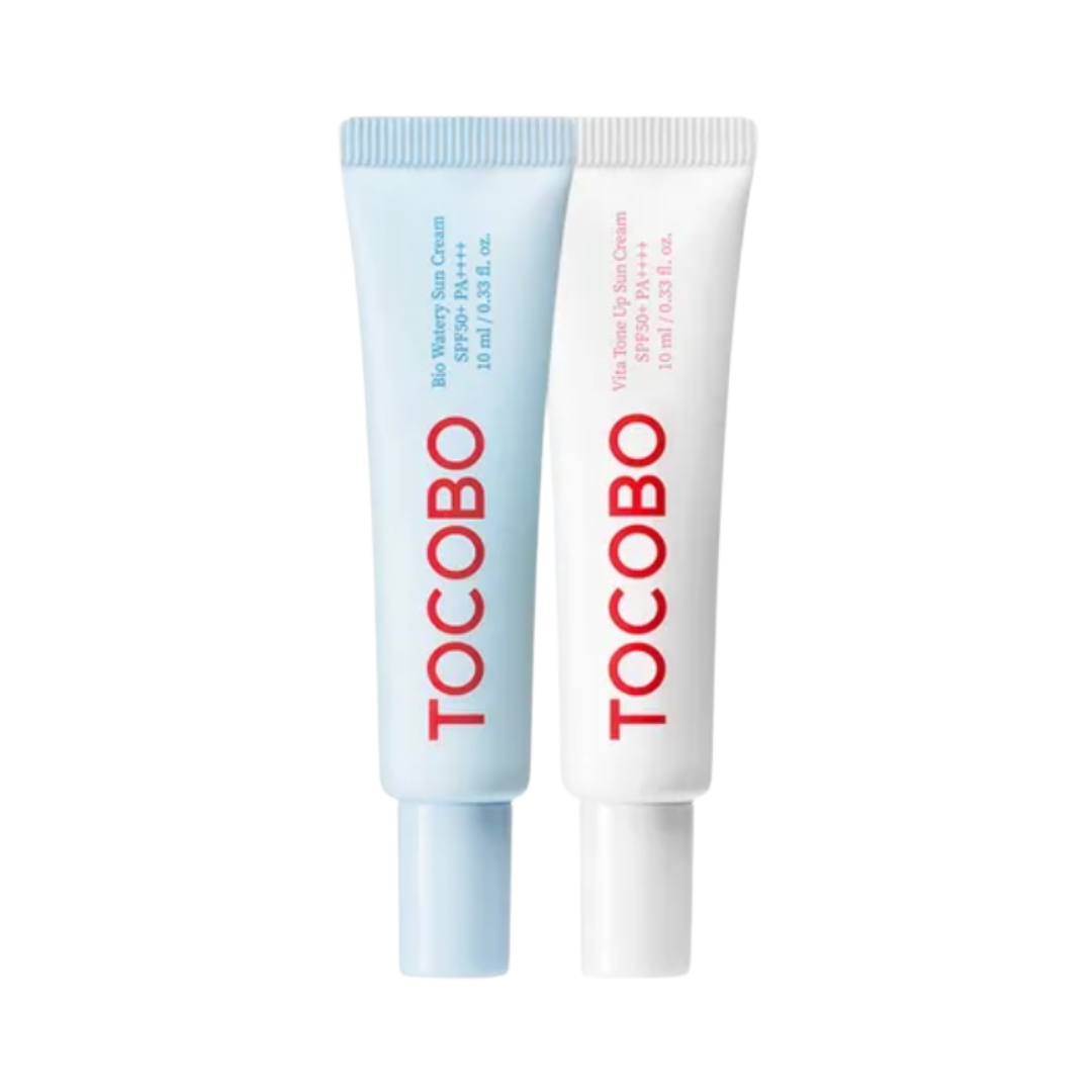 Tocobo Dual Bio Watery & Vita Tone Up Sun Cream & SPF 50+ PA++++ 20ml Mini Duo Pack