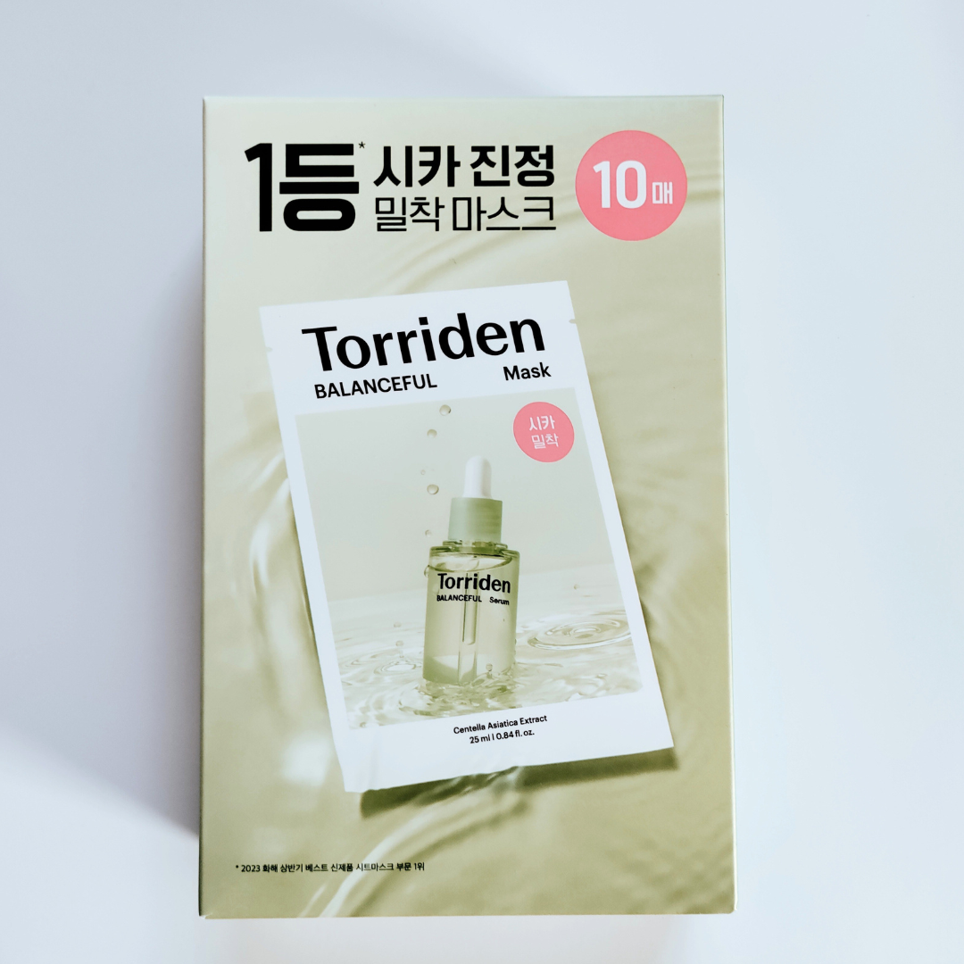 Torriden Balanceful Cica Sheet Mask Pack 27ml 10 Pack box