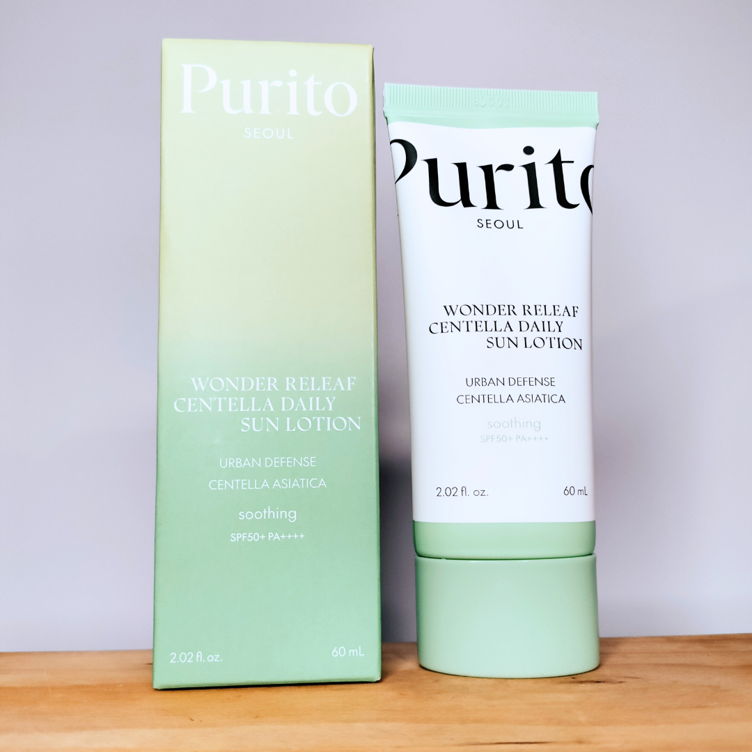 Purito Seoul Wonder Releaf Centella Daily Sun Lotion SPF50+ PA++++ 60ml packaging