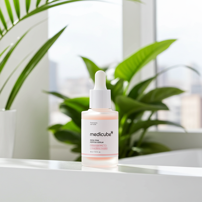 Medicube PDRN Pink Peptide Serum 30ml on a shelf